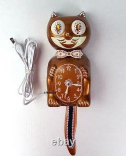 Vintage 60s Couleur Électrique Cat Klock-kat Clock-original Moteur-rebuilt-works
