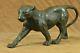 Vintage Bronze Art Déco Cat Sculptures Sur Plinth Après Rembrandt Bugatti Artwork