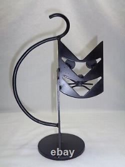 Vtg Geometric Cat Sculpture Danois Suédois Moderne Art Atomique Déco Chambre Déco
